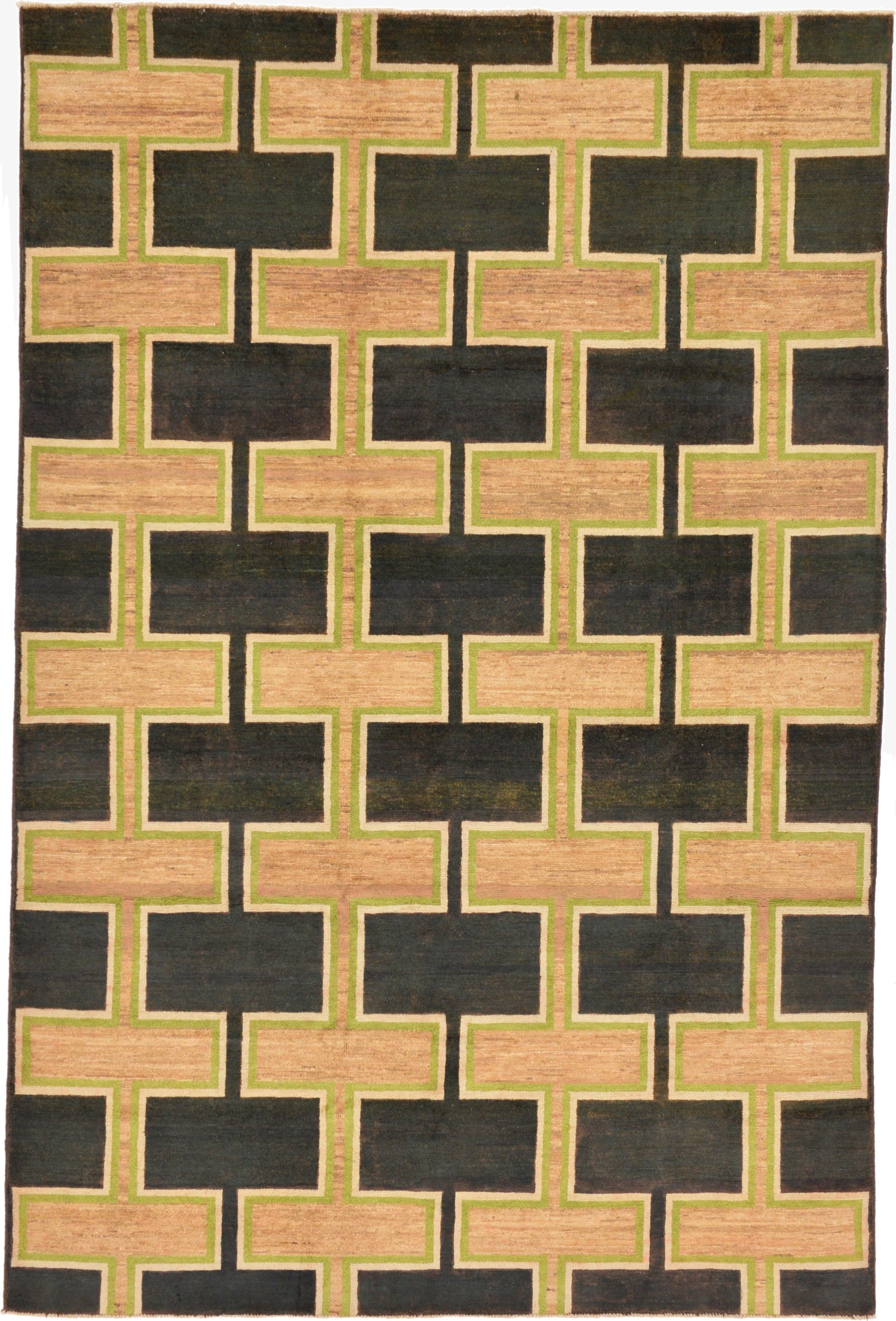  6' 7 x 9' 9  Hand Knotted Modern Ziegler Rug