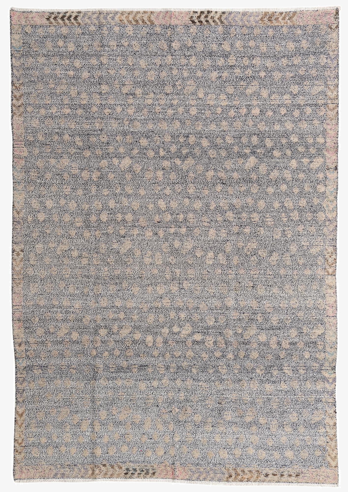  6' 8 x 9' 8  Hand Knotted Modern Ziegler Wool Rug