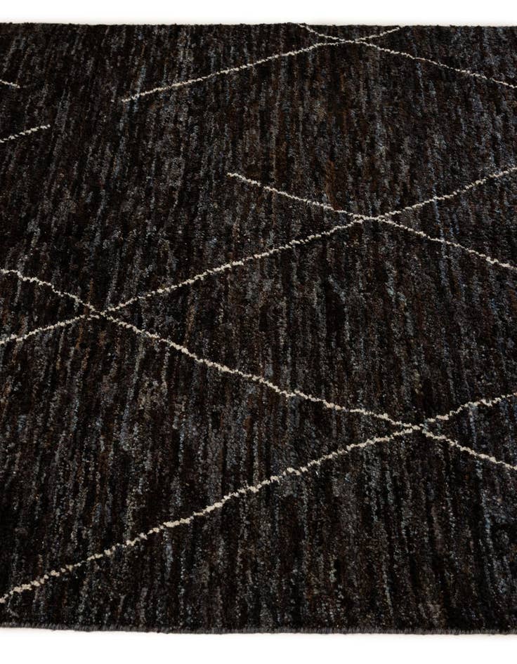 Detail image of  4' 6 x 6' 7  Hand Knotted Moroccan Wool Rug