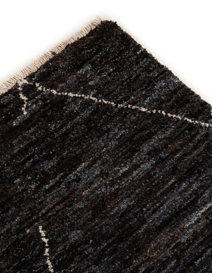 Detail image of  4' 6 x 6' 7  Hand Knotted Moroccan Wool Rug