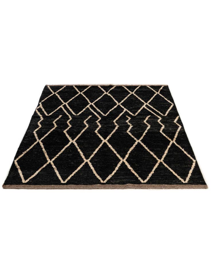 Detail image of  5' 4 x 6' 6  Hand Knotted Moroccan Wool Rug