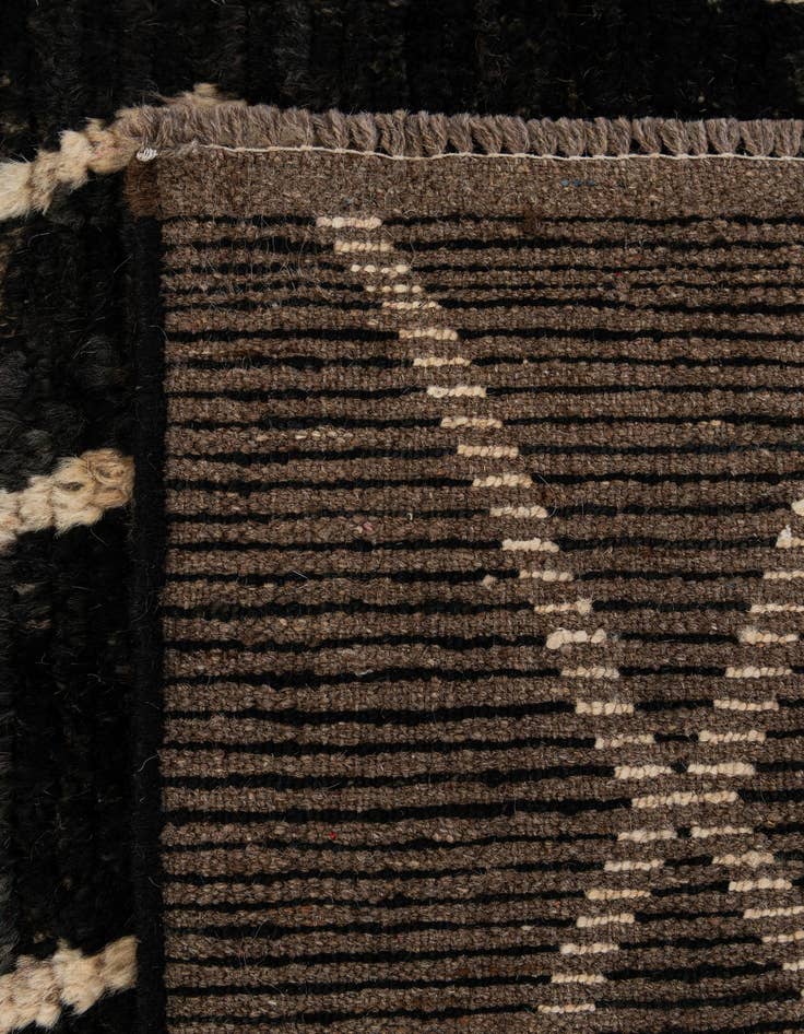 Detail image of  5' 4 x 6' 6  Hand Knotted Moroccan Wool Rug