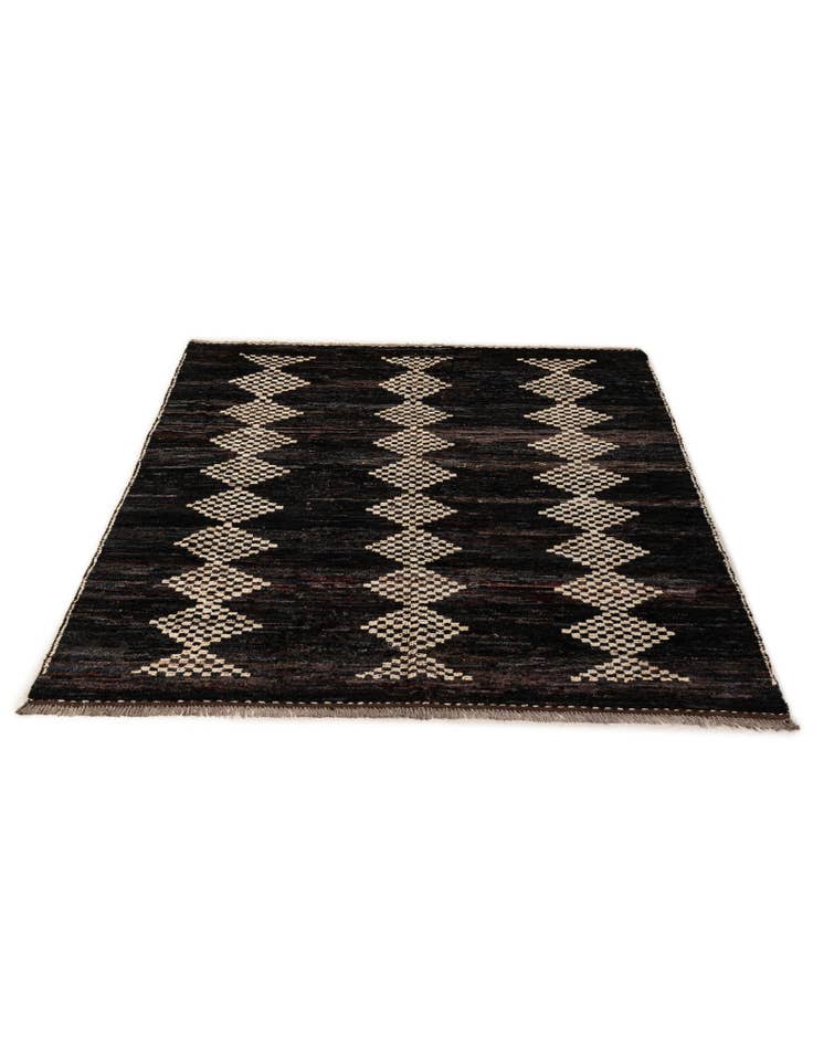 Detail image of  5' 11 x 7' 11  Hand Knotted Moroccan Wool Rug