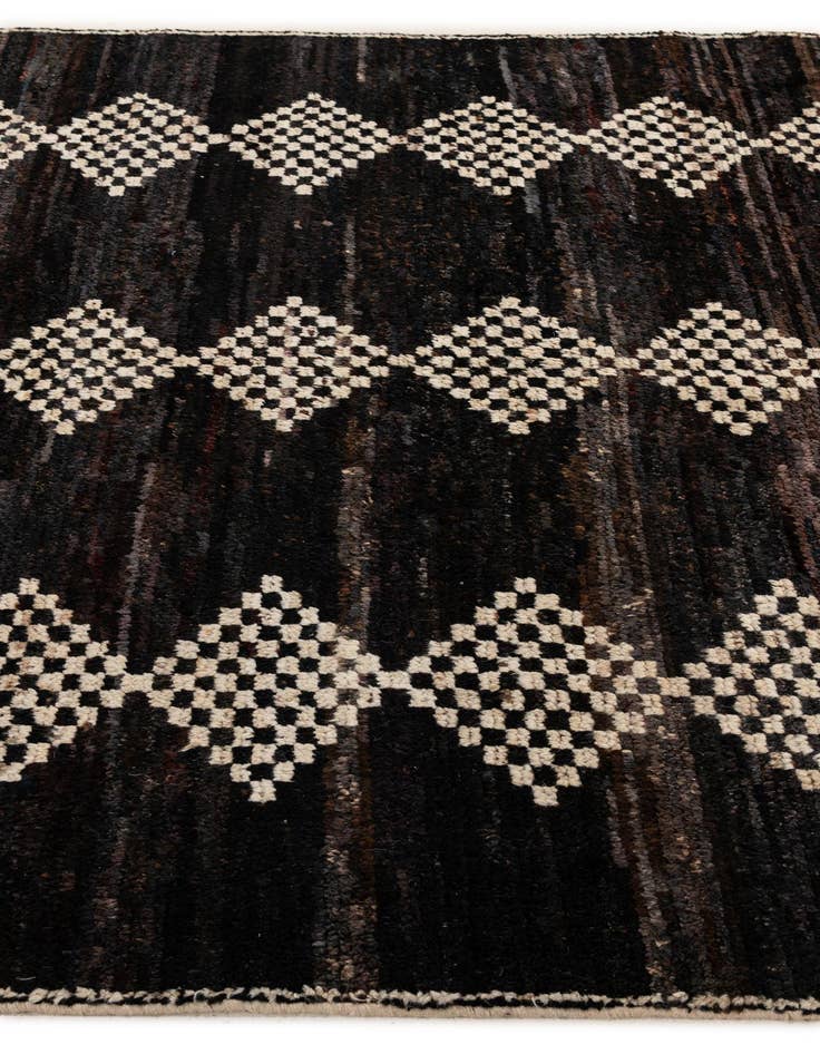 Detail image of  5' 11 x 7' 11  Hand Knotted Moroccan Wool Rug