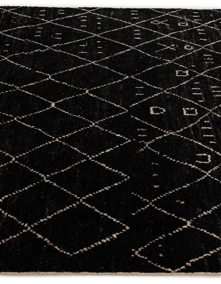 Detail image of  6' 8 x 9' 7  Hand Knotted Moroccan Wool Rug