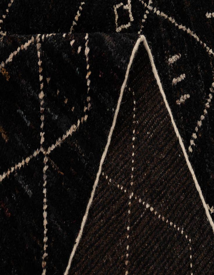 Detail image of  6' 8 x 9' 7  Hand Knotted Moroccan Wool Rug