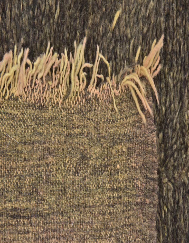 Detail image of  3' 6 x 4' 9  Hand Knotted Moroccan Wool Rug