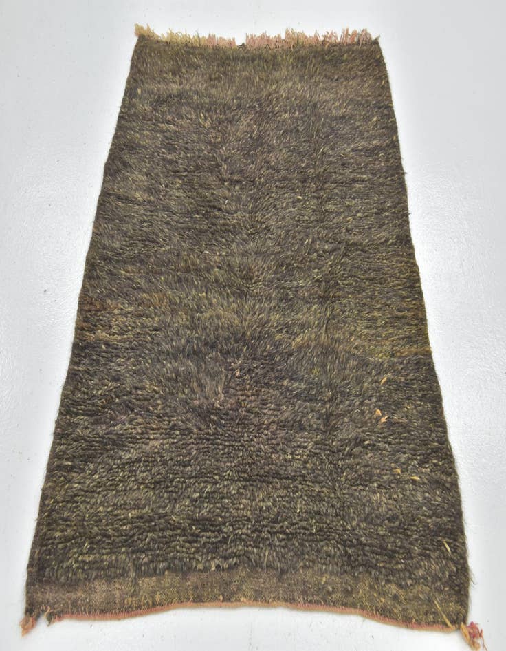 Detail image of  3' 6 x 4' 9  Hand Knotted Moroccan Wool Rug