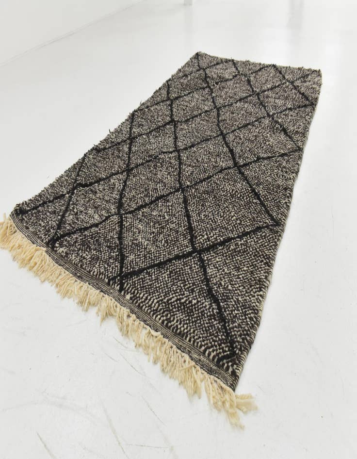 Detail image of  5' 2 x 9'  Hand Knotted Moroccan Wool Rug