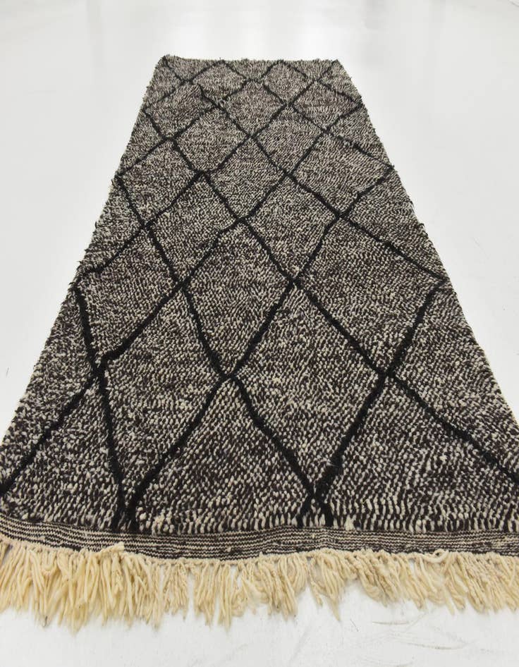 Detail image of  5' 2 x 9'  Hand Knotted Moroccan Wool Rug