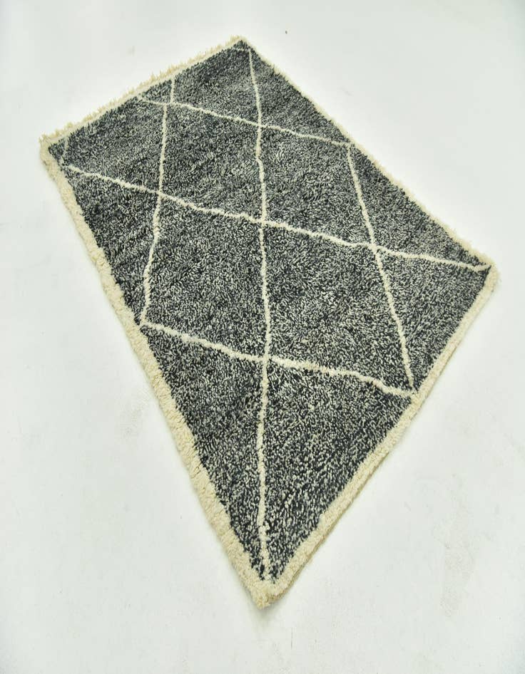 Detail image of  5' 6 x 7' 7  Hand Knotted Moroccan Wool Rug