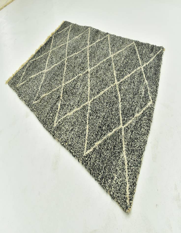 Detail image of  6' 2 x 9' 6  Hand Knotted Moroccan Wool Rug