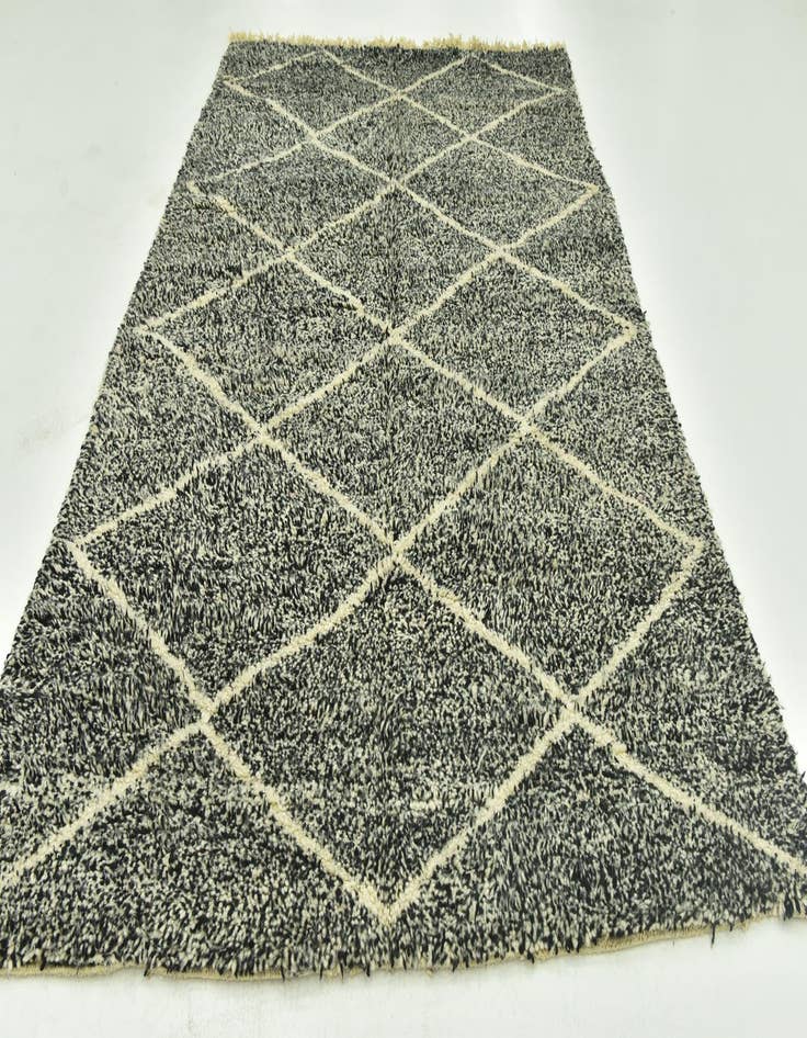 Detail image of  6' 2 x 9' 6  Hand Knotted Moroccan Wool Rug