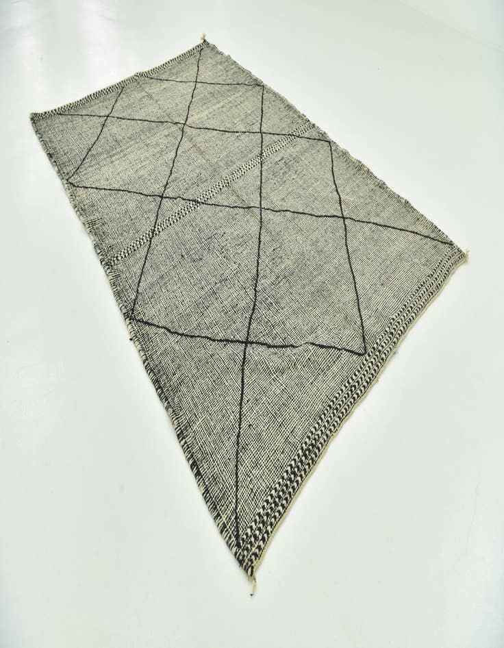 Detail image of  6' 8 x 10'  Hand Knotted Moroccan Wool Rug