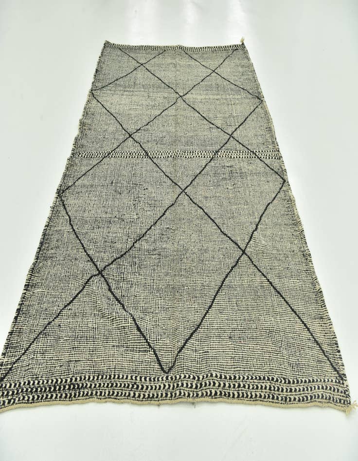 Detail image of  6' 8 x 10'  Hand Knotted Moroccan Wool Rug