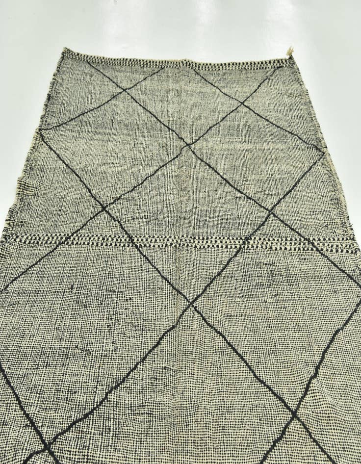 Detail image of  6' 8 x 10'  Hand Knotted Moroccan Wool Rug