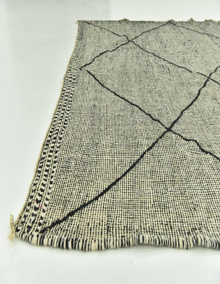 Detail image of  6' 8 x 10'  Hand Knotted Moroccan Wool Rug