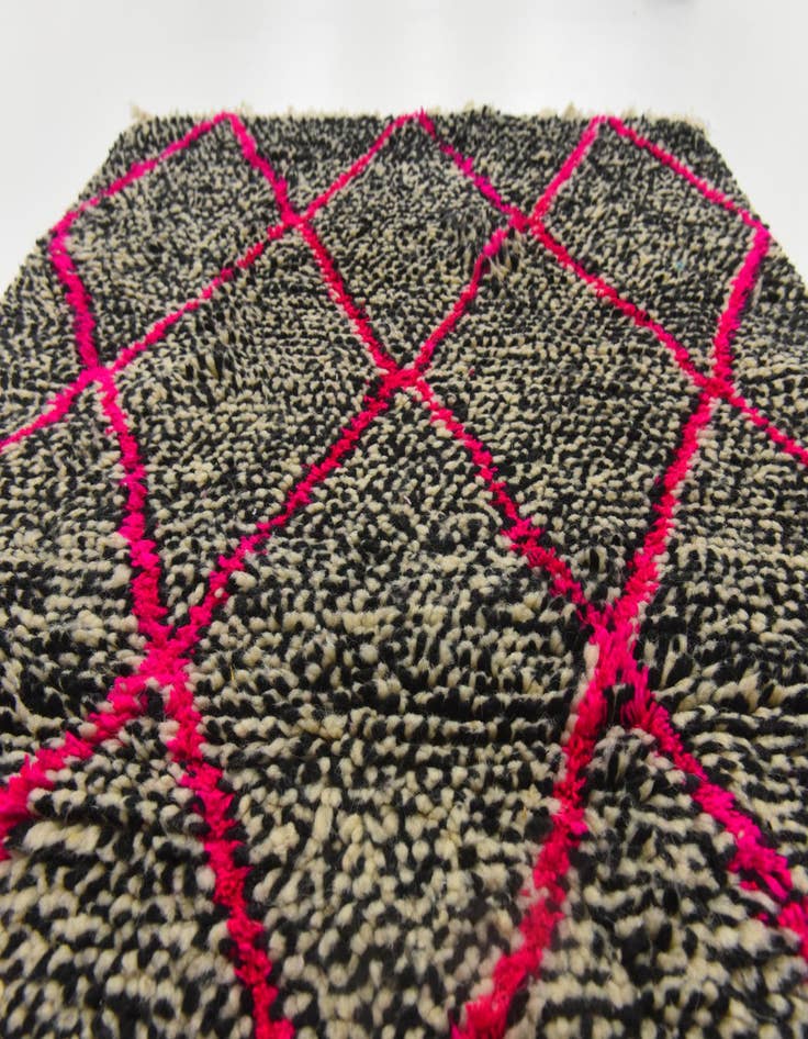 Detail image of  3' 3 x 5' 3  Hand Knotted Moroccan Wool Rug