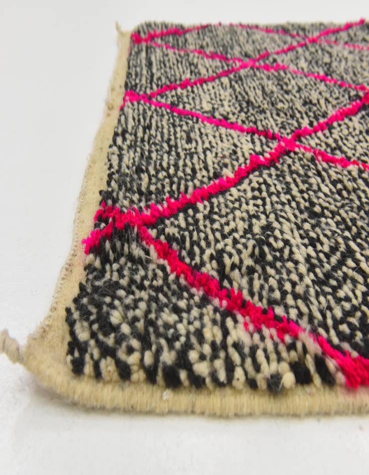 Detail image of  3' 3 x 5' 3  Hand Knotted Moroccan Wool Rug