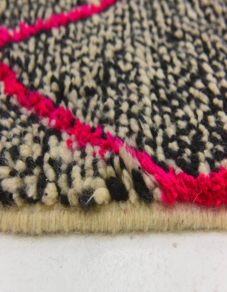 Detail image of  3' 3 x 5' 3  Hand Knotted Moroccan Wool Rug