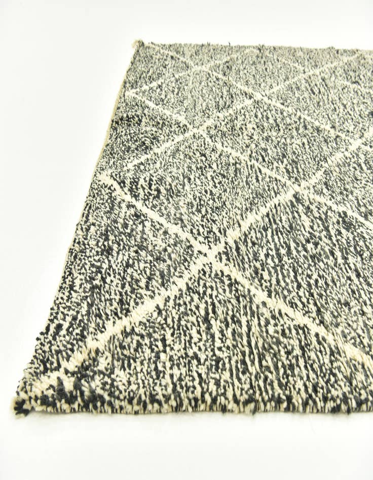 Detail image of  6' 5 x 10'  Hand Knotted Moroccan Wool Rug