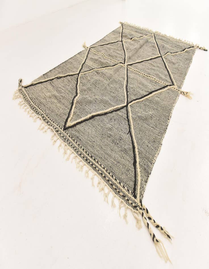 Detail image of  6' 4 x 10' 4  Hand Knotted Moroccan Wool Rug