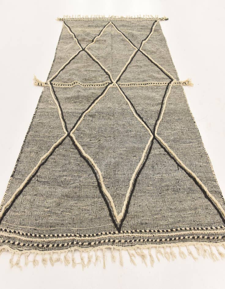 Detail image of  6' 4 x 10' 4  Hand Knotted Moroccan Wool Rug