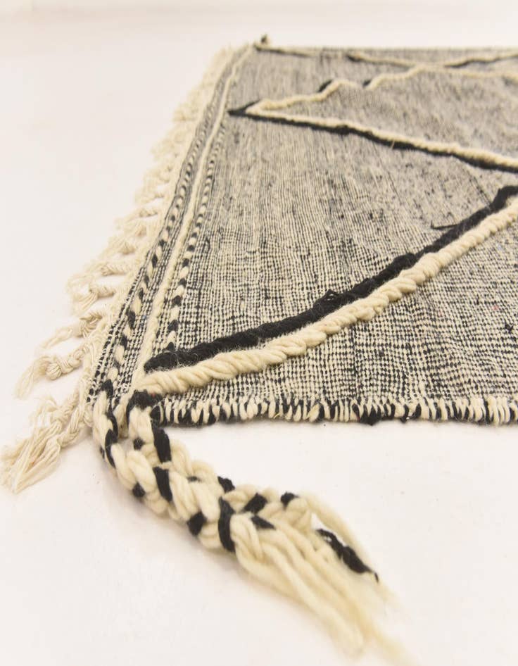 Detail image of  6' 4 x 10' 4  Hand Knotted Moroccan Wool Rug