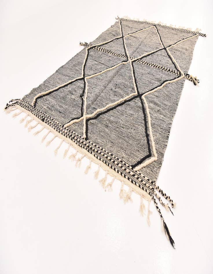 Detail image of  6' x 9' 10  Hand Knotted Moroccan Wool Rug