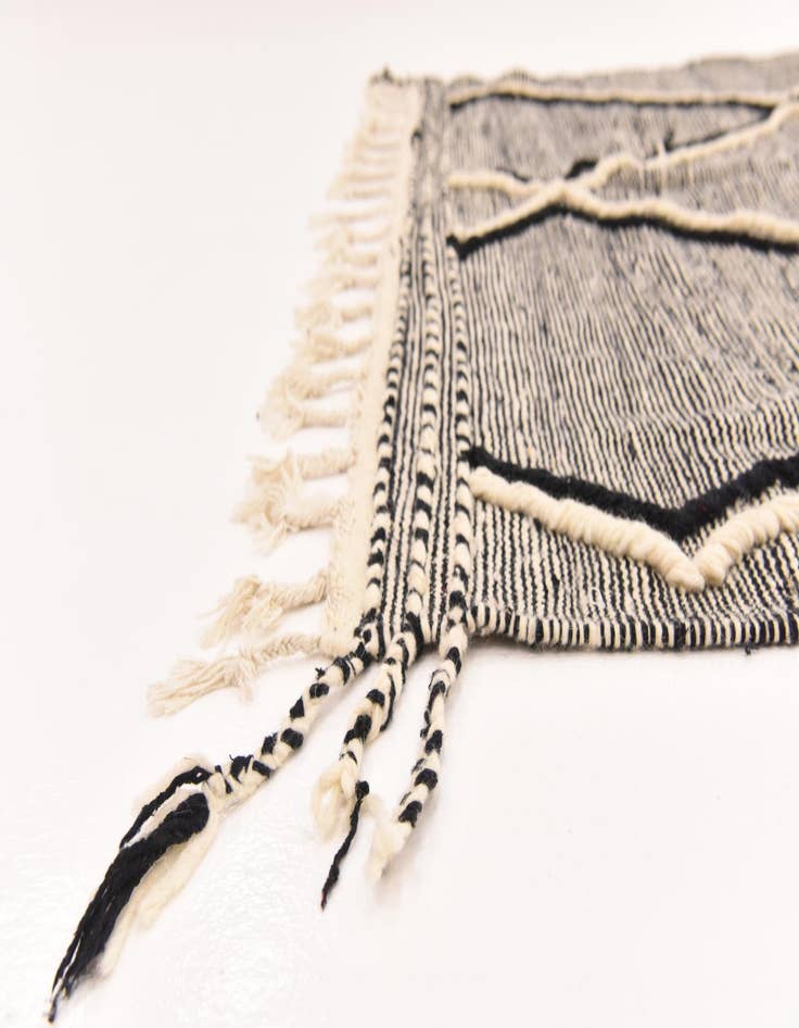 Detail image of  6' x 9' 10  Hand Knotted Moroccan Wool Rug