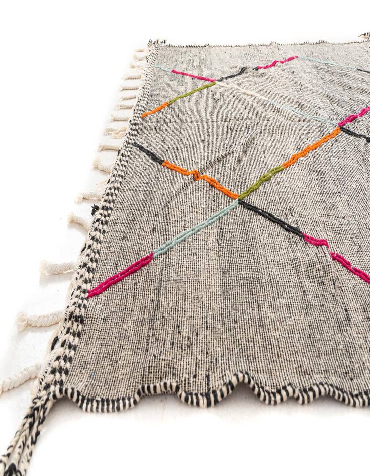 Detail image of  8' x 11' 6  Hand Knotted Moroccan Wool Rug