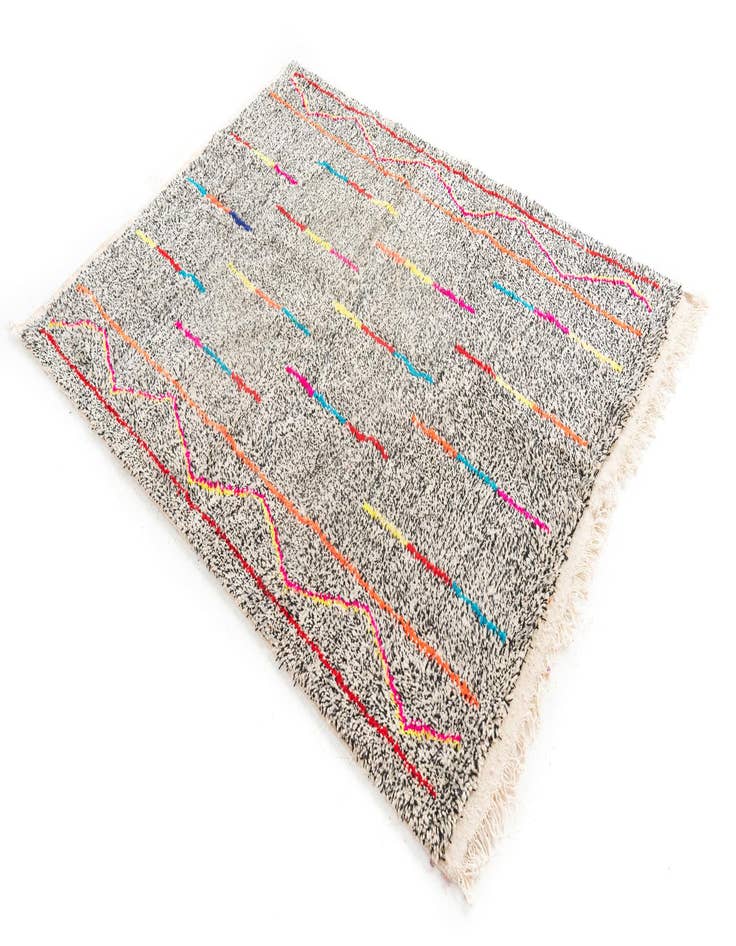 Detail image of  5' x 6' 7  Hand Knotted Moroccan Wool Rug