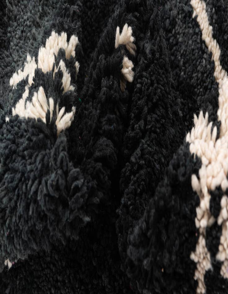 Detail image of  5' 2 x 8' 3  Hand Knotted Moroccan Wool Rug