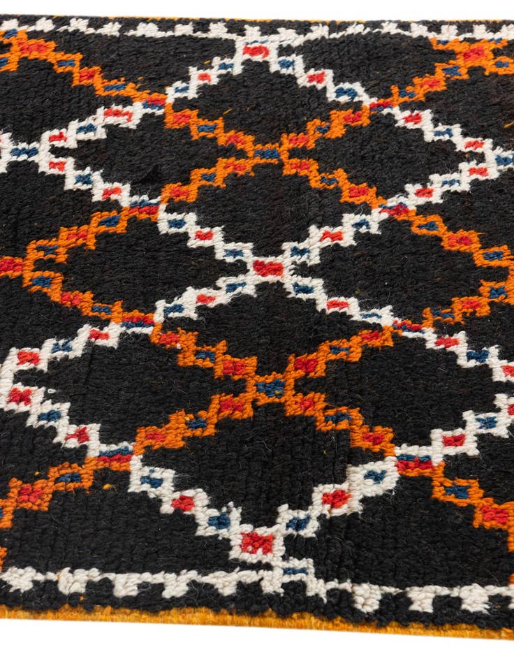 Detail image of  3' 5 x 4' 5  Hand Knotted Moroccan Oriental Wool Rug