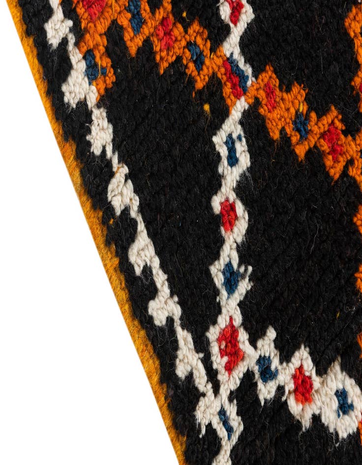 Detail image of  3' 5 x 4' 5  Hand Knotted Moroccan Oriental Wool Rug