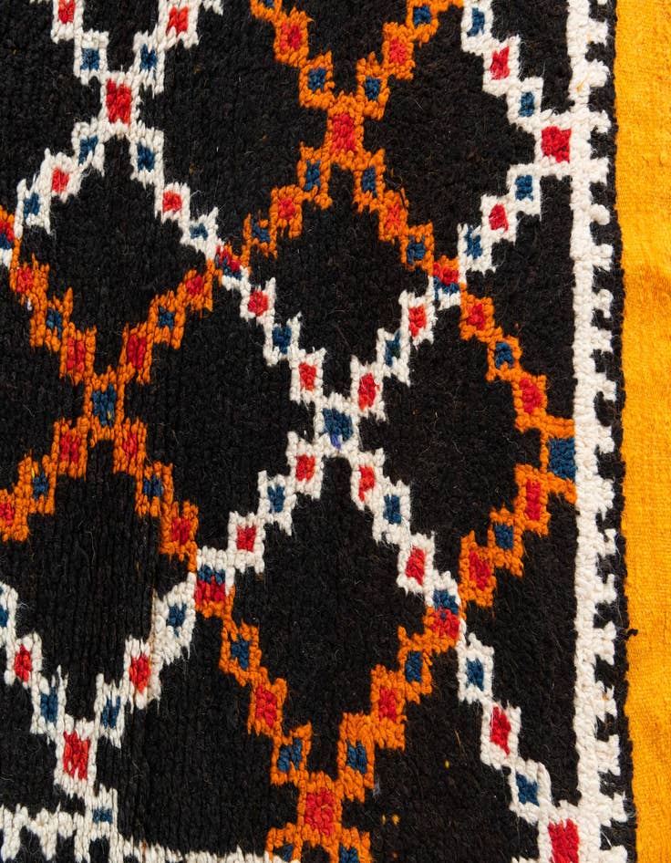 Detail image of  3' 5 x 4' 5  Hand Knotted Moroccan Oriental Wool Rug