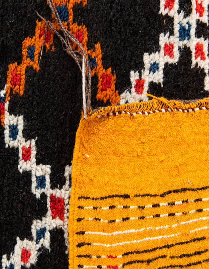 Detail image of  3' 5 x 4' 5  Hand Knotted Moroccan Oriental Wool Rug