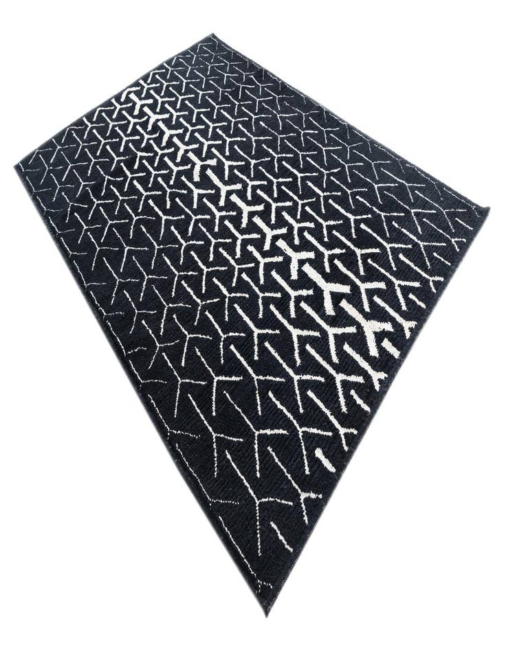 Detail image of  5' 10 x 8' 2  Hand Knotted Moroccan Wool Rug