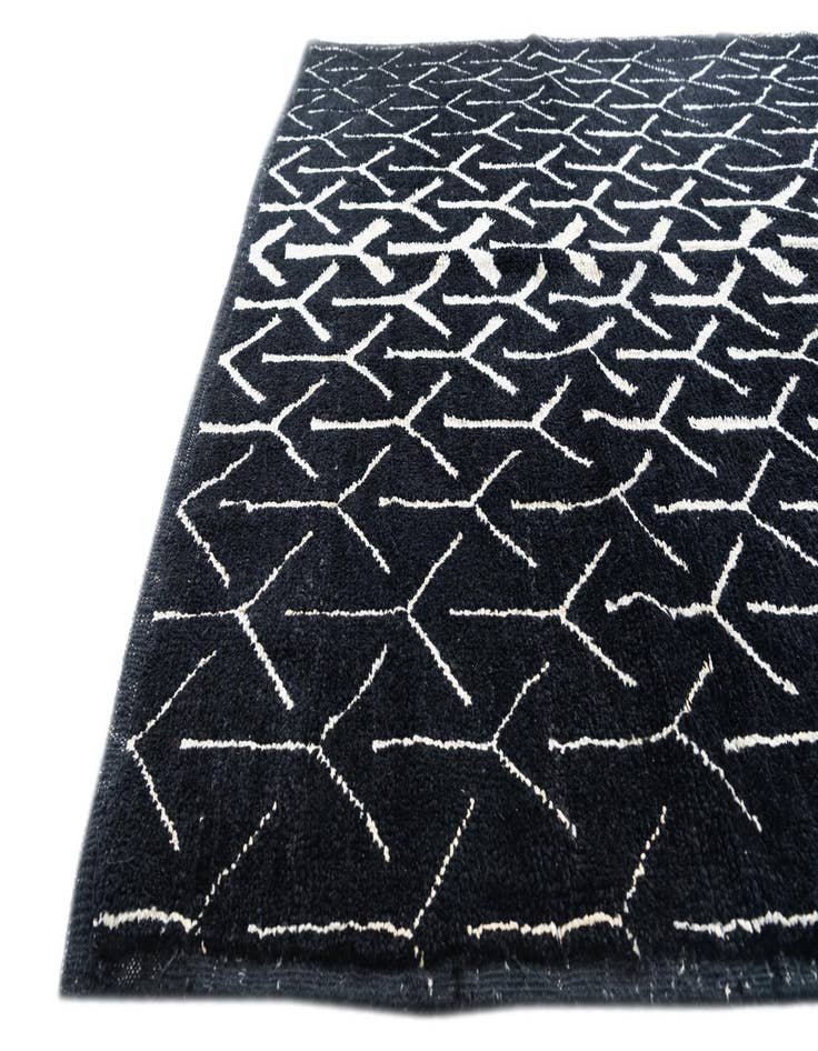 Detail image of  5' 10 x 8' 2  Hand Knotted Moroccan Wool Rug