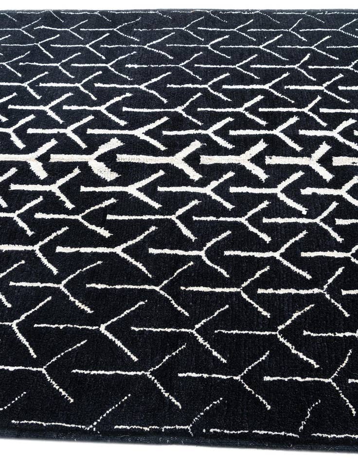 Detail image of  5' 10 x 8' 2  Hand Knotted Moroccan Wool Rug