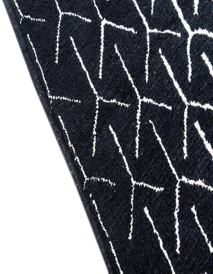 Detail image of  5' 10 x 8' 2  Hand Knotted Moroccan Wool Rug