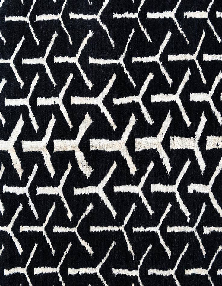 Detail image of  5' 10 x 8' 2  Hand Knotted Moroccan Wool Rug