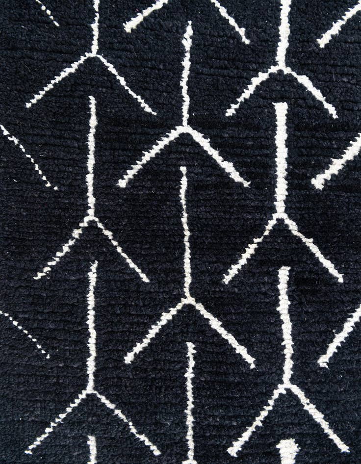 Detail image of  5' 10 x 8' 2  Hand Knotted Moroccan Wool Rug