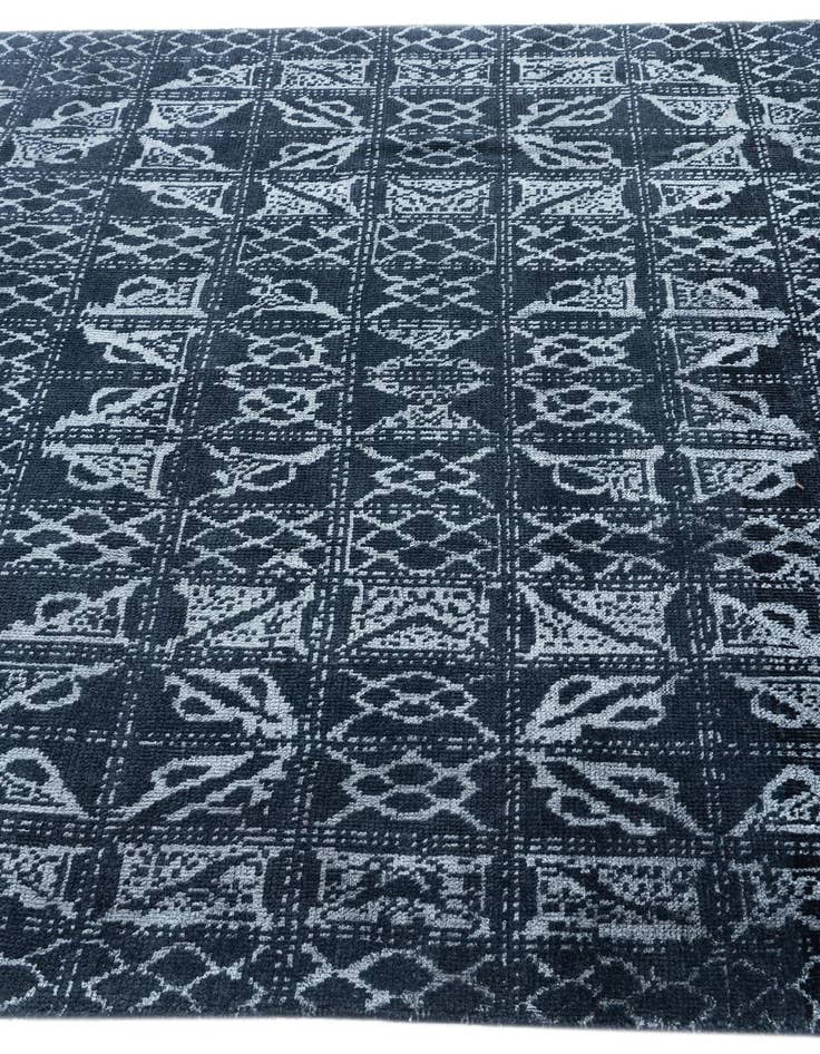 Detail image of  5' 10 x 9'  Hand Knotted Moroccan Rug