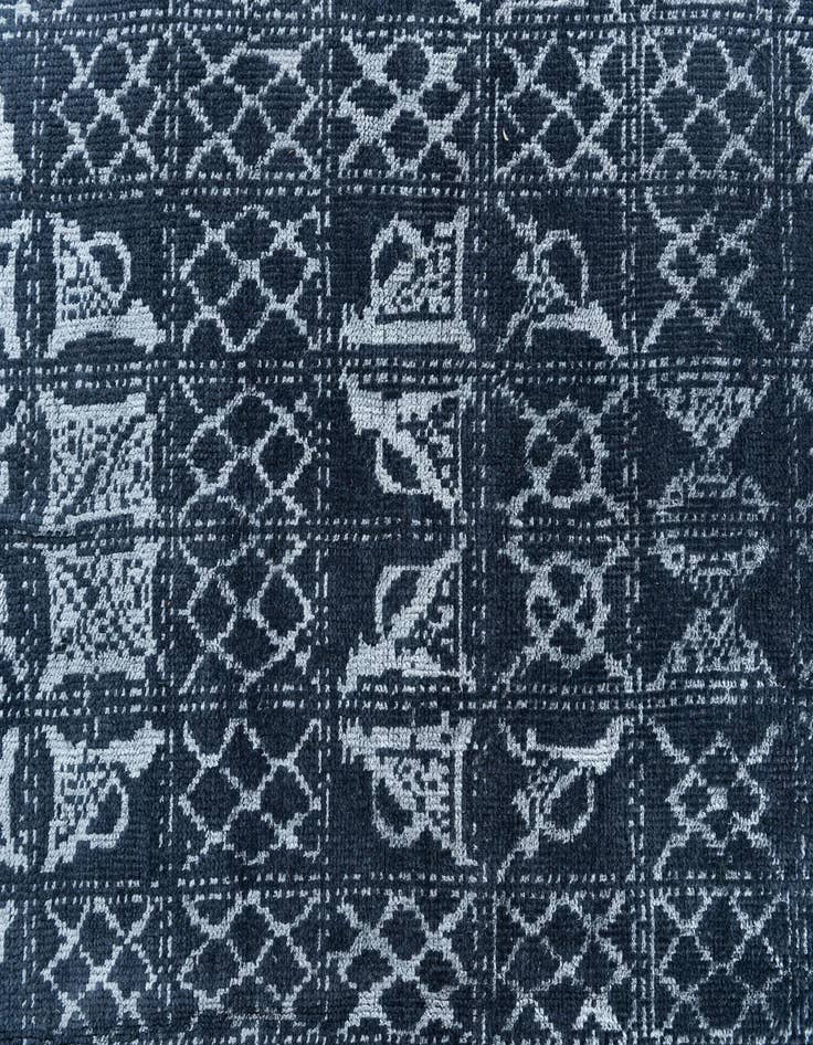 Detail image of  5' 10 x 9'  Hand Knotted Moroccan Rug