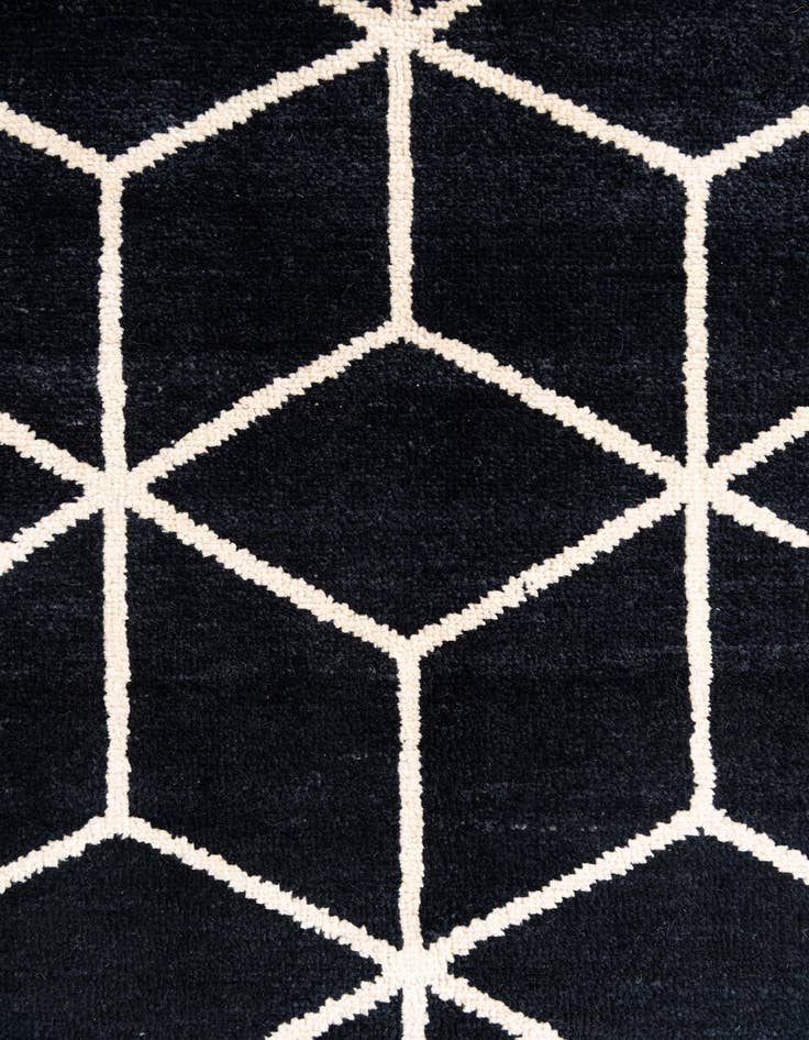 Detail image of  6' 8 x 10' 4  Hand Knotted Moroccan Wool Rug