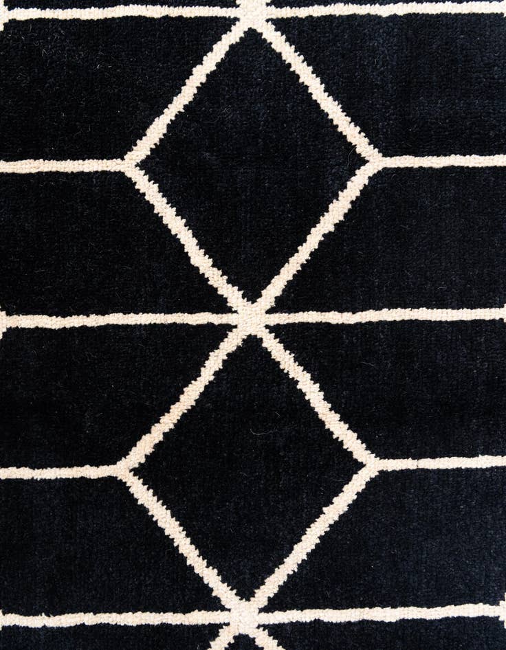 Detail image of  6' 8 x 10' 4  Hand Knotted Moroccan Wool Rug
