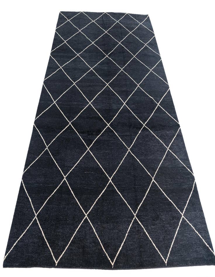 Detail image of  6' 8 x 10'  Hand Knotted Moroccan Wool Rug