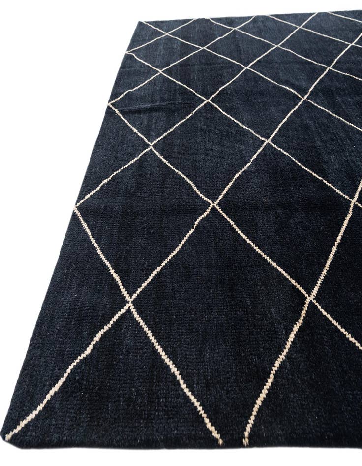 Detail image of  6' 8 x 10'  Hand Knotted Moroccan Wool Rug