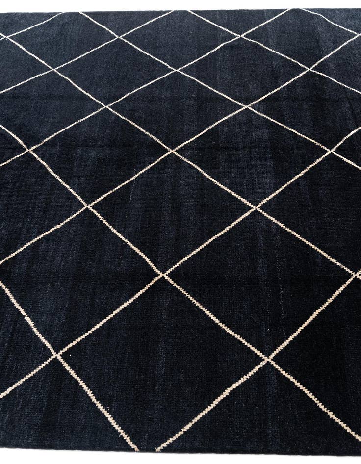 Detail image of  6' 8 x 10'  Hand Knotted Moroccan Wool Rug